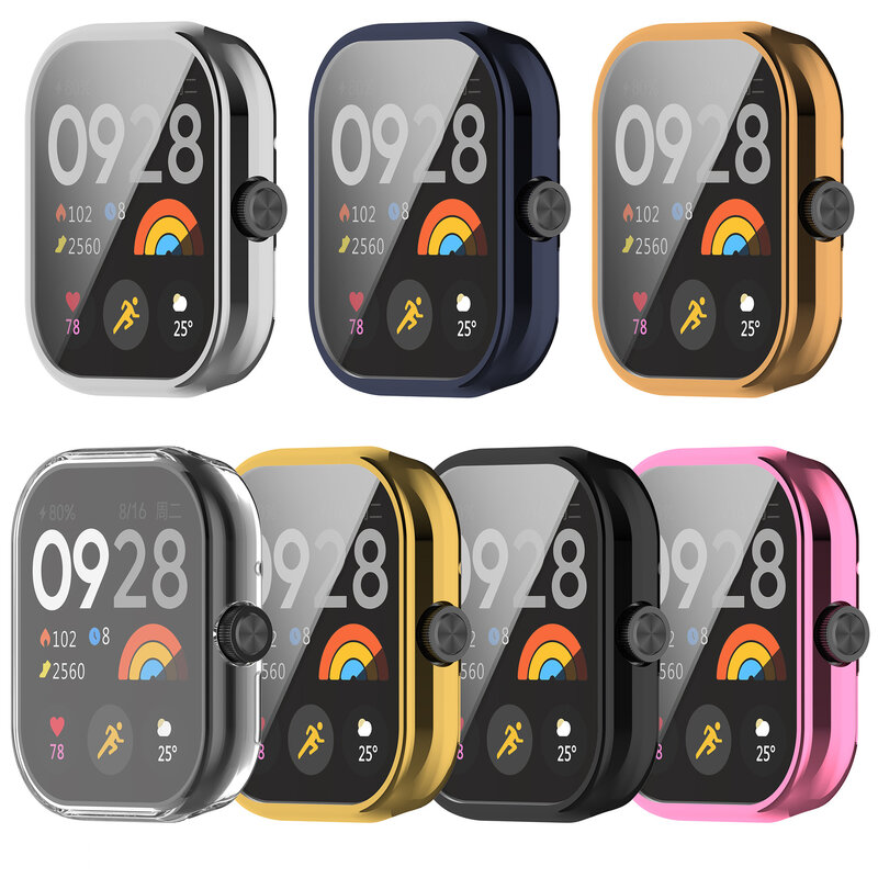 Case For Redmi Watch 4 Smart Watchband Soft TPU Full Screen Protector Cover for Xiaomi Redmi Watch4 Protective Cases Accessories