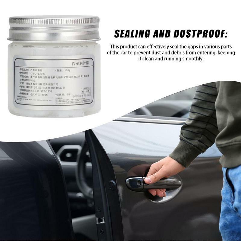Porta dobradiça lubrificante para carro, graxa válvula manutenção, forte adesão adesão adesão, eliminar o ruído, previne o ruído