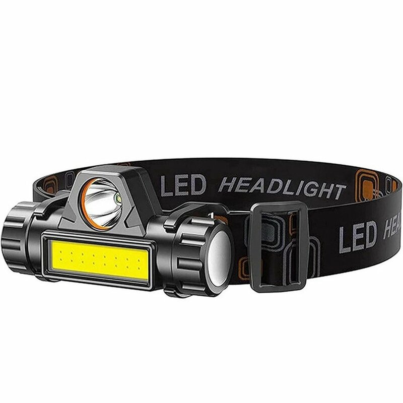 Super brilhante farol LED recarregável, uso recarregável, farol de pesca, caça ao ar livre, camping, impermeável cabeça luz, entrega rápida, novo