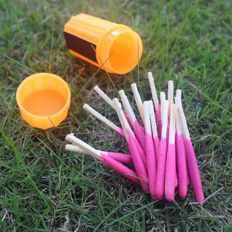 40PCS Outdoor Matches Kit Windproof Waterproof Matches For Outdoor Survival Camping Hiking Picnic Cooking Emergency Tools
