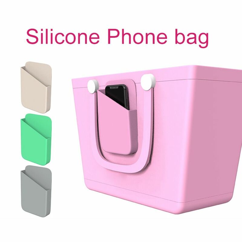 Bolsa de almacenamiento de silicona para teléfono, funda de inserción de teléfono, suave y reutilizable, a la moda, para bolsa Bogg