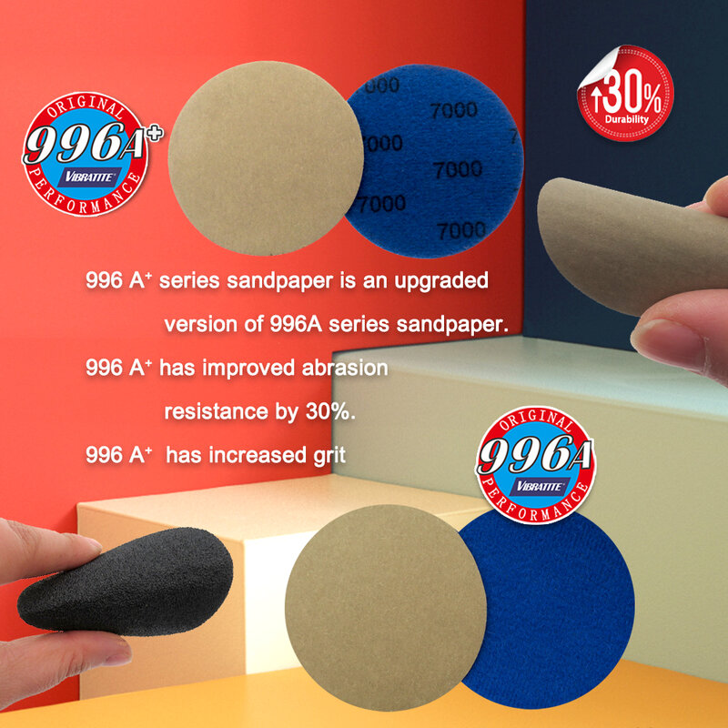 20Pcs 3Inch Sanding Discs 60-10000 Grit Silicon Carbide Wet/Dry Sanding Paper Hook&Loop Sandpaper for Woodworking