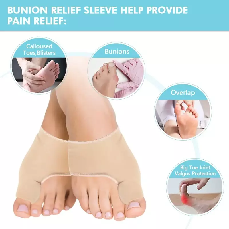 2024 baru korektor Bunion kaki untuk wanita pria Orthotics kaki tulang jempol pengatur koreksi pedikur pelurus kaus kaki