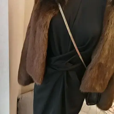 Tao Ting Li Na New Style High-end Fashion Women Faux Fur Coat S96