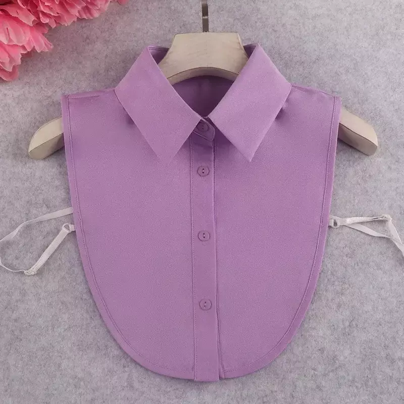 Mädchen lila Revers Shirt abnehmbaren Kragen für Frauen abnehmbare Revers Shirt gefälschten Kragen falsche Krawatten Pullover Accessoires