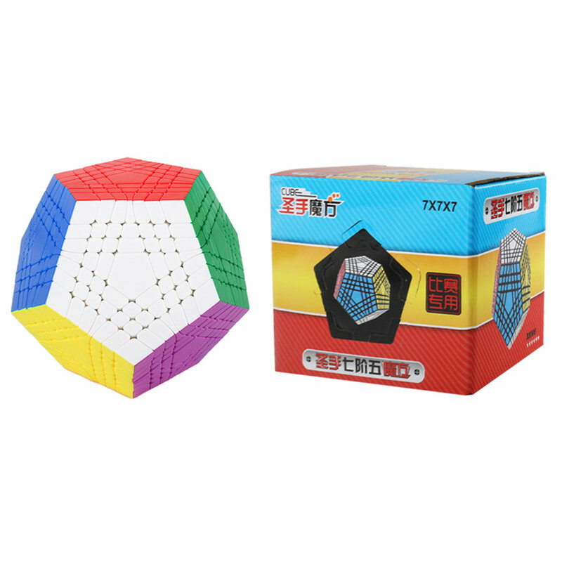 ShengShou mainan Megaminx 7x7, kubus ajaib Shengshou WuMoFang 7x7x7 Dodecahedron Puzzle Megaminxeds