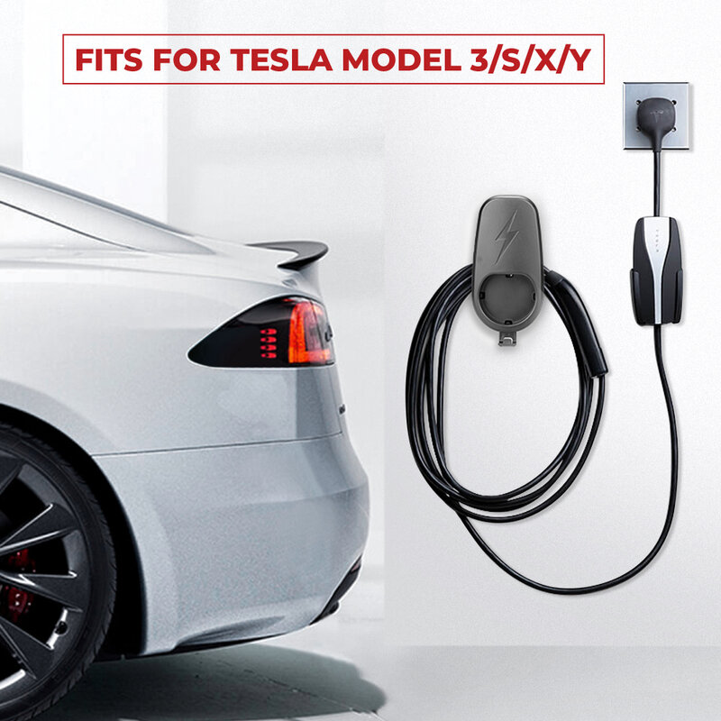 Soporte de Cable de carga para coche Tesla Model 3 S X Y 2023 2022, adaptador organizador de montaje en pared, cargador, chasis, soporte Exterior