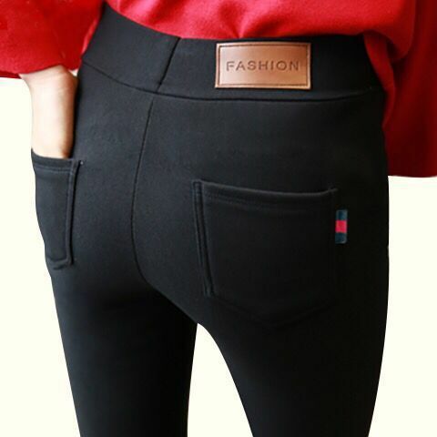 Spring new Korean style black pencil pants for women, slim and thin, small leggings, large size leggings, nine points