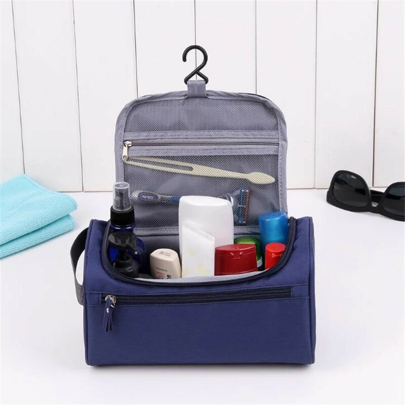 Saco cosmético de viagem à prova doxford água oxford artigos de higiene pessoal saco de armazenamento organizador de viagem