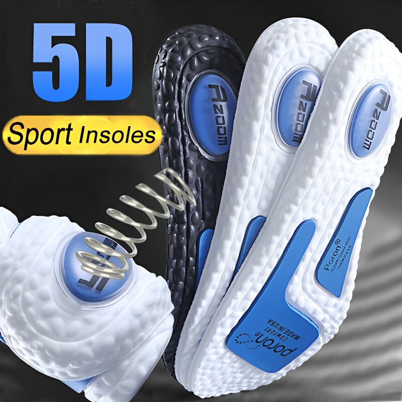 Plantillas deportivas de EVA para hombre y mujer, cojín ortopédico con absorción de impacto, transpirable, para zapatillas de correr, cuidado de los pies