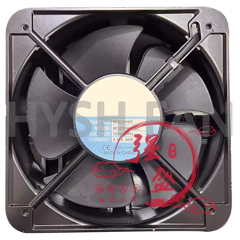 Motor industrial do ventilador de calor do fluxo axial, novo, MQ20060HBL2, AC220V, 0.38A, 60W