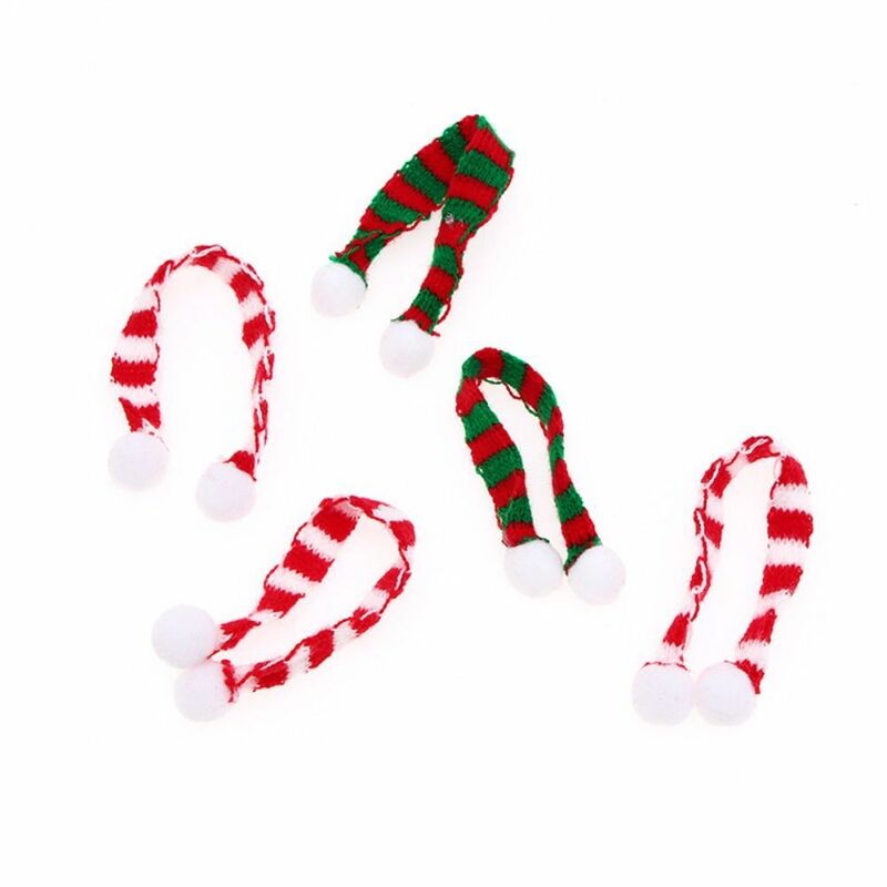 Мягкая кукла 1:12, шарф-шея, мини-шапка для рождественских кукол, имитация ролевых игр, зимние аксессуары для кукол, реквизит для фотосъемки