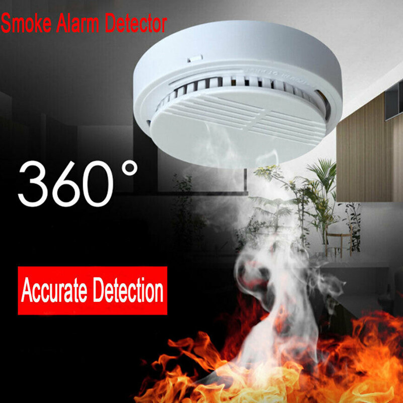 Detector de humo C5, alarma de seguridad contra incendios para el hogar, funciona con batería, accesorios de advertencia temprana de por vida, dispositivo