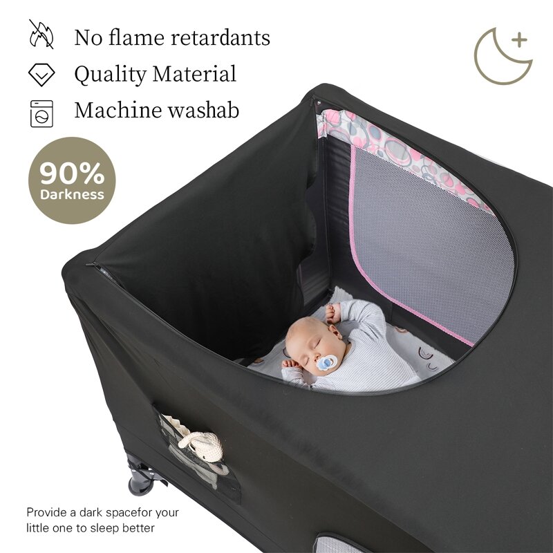 Couvre-lit portable CPull, 110x66x55cm, respirant, occultant, pare-soleil, couverture de voyage, extensible, tente lavable, accessoires pour lit de bébé