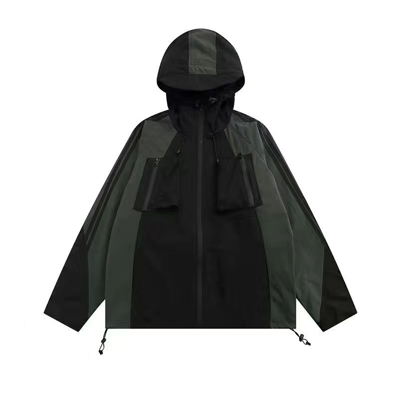 Deeptown Streetwear Techwear Jacket Women Windbreaker Vintage Anorak Harajuku Oversize Zipper Hooded Korean Reviews Many Clothes