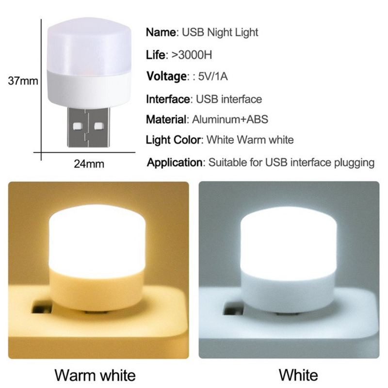 3 개 USB LED 조명 Usb 램프 눈 보호 독서 빛 컴퓨터 독서 램프, 모바일 전원 충전 책 램프 야간 조명
