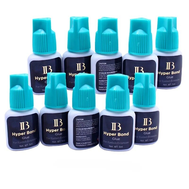 3/5/10Bottles Korea IB Hyper Bond Glue for Eyelash Extensions Individual 5ml Fast Drying 6 Weeks Lasting Time Glue Makeup Tools