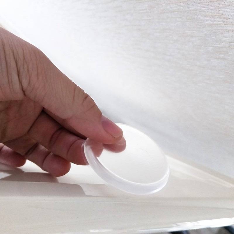 6pcs Transparent Soft Silicone Wall Protector Self-adhesive Door Handle Bumper Protective Plug Non-slip Round Doors Stop Muffler