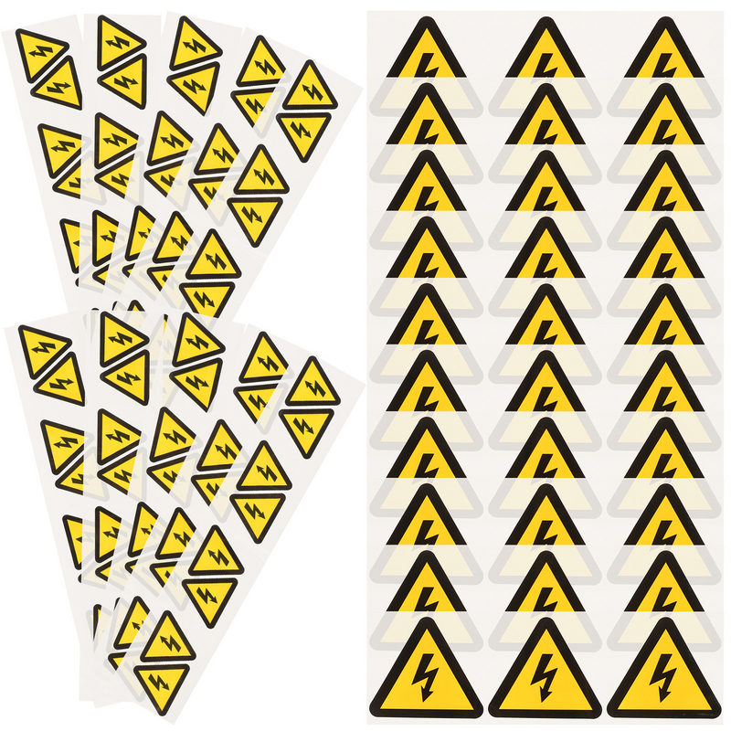 Tofficu Yellow Tag High Voltage Electrical Shock Hazard Vinyl Tag Electric Shock Disconnect Power Before