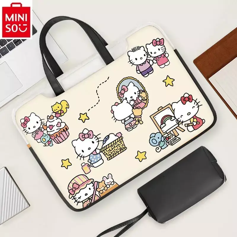 MINISO San Liou ноутбук с рисунком Hello Kitty, диагональ экрана 13,3 дюймов, модный студенческий портфель с большой емкостью для хранения файлов