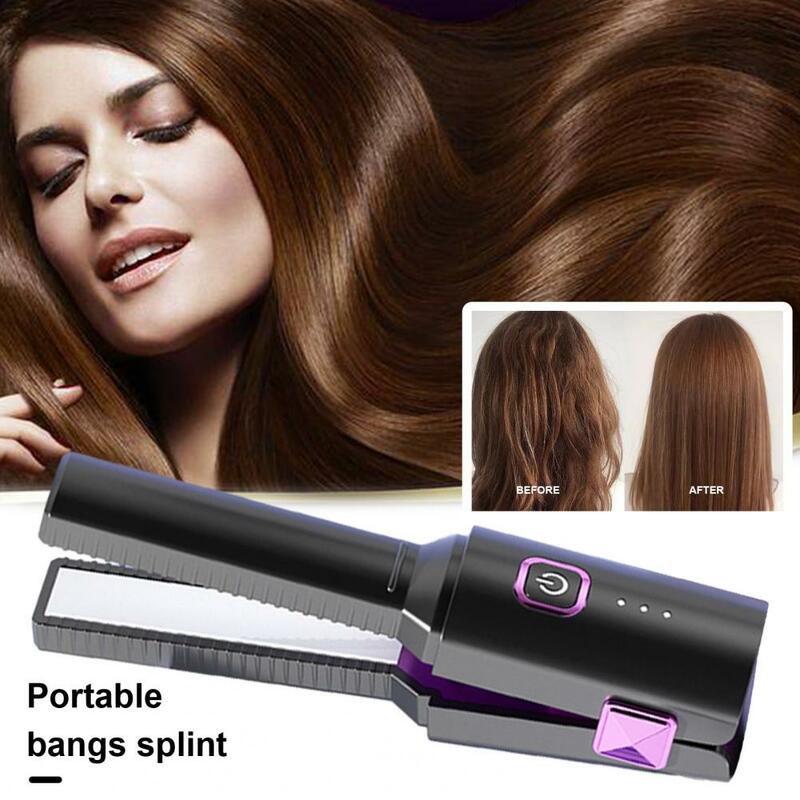 Electric Hair Straightener Wireless Portable Cordless Hair Styler Quick Heat Dual Purpose Straightener Curler for Home Salon Use