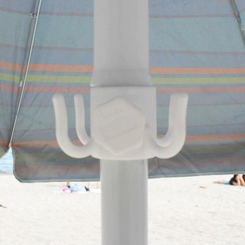 Appendiabiti per ombrellone leggero gancio per ombrellone in plastica salvaspazio pratico gancio per ombrellone da spiaggia asciugamani per unghie borse appendiabiti per cappelli