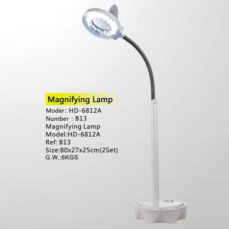 Увеличительное стекло со встроенной подставкой, увеличительная лампа на гибкой ножке, увеличительное стекло с регулируемой яркостью и большим освещением
