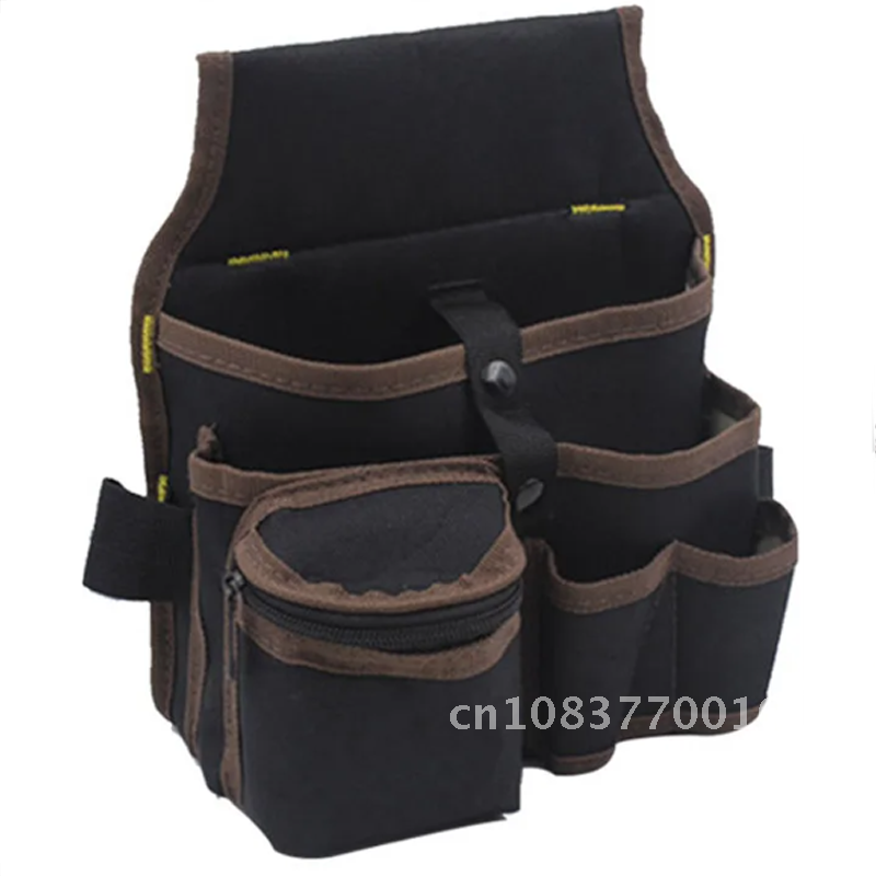 Cinto de cintura Bolsa de bolso de alta capacidade, tecido poliéster Premium, saco eletricista, 9 em 1