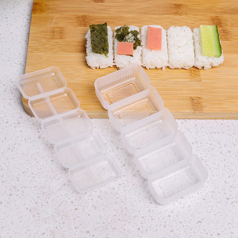 Molde de bola de arroz para Sushi, caja de almacenamiento de presión antiadherente, herramienta Bento para cocina, bricolaje