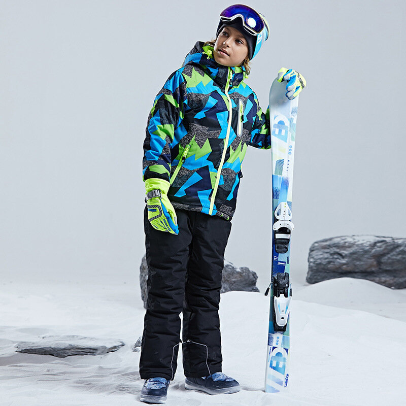 -30 ℃ Kinder Ski anzug Schnee Set Langlauf 160-cm 5 6 7 8 9 10 11 12 13 14 15 Jahre Jungen Mädchen Offroad warm wasserdicht
