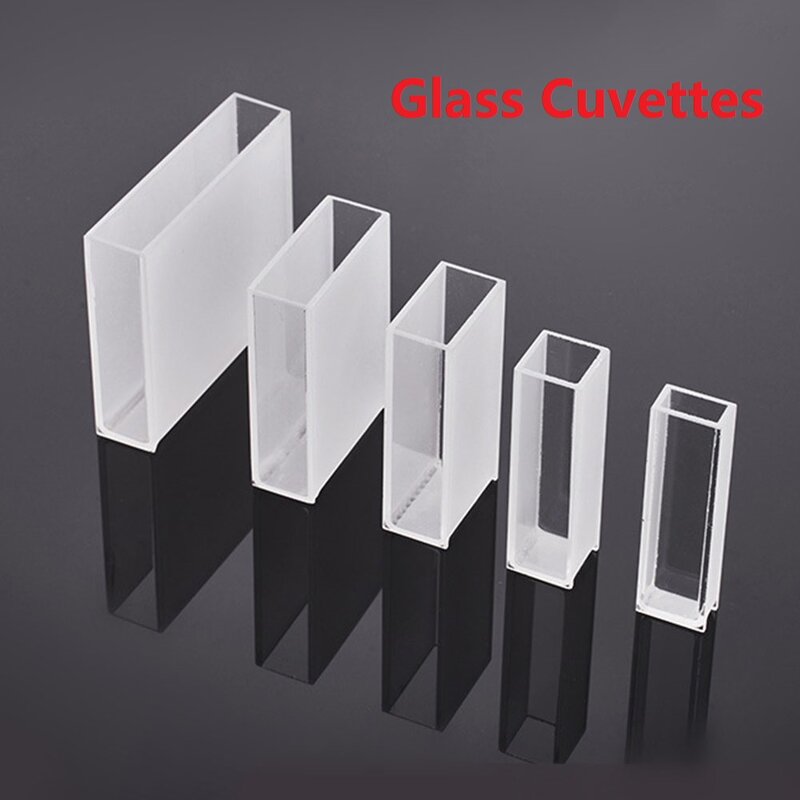Glass Cuvette Liquid Sample Cell Light Path 5mm-50mm Absorption Cells 3.5ml Use For Spectrophotometer Frit Sintering Technology