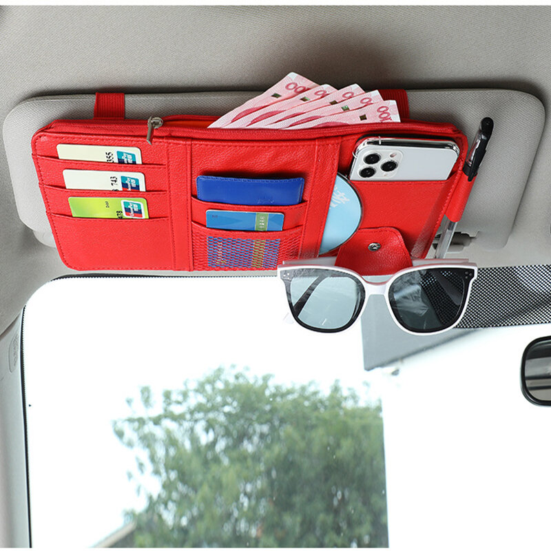 Auto Sonnenblende Rechnung Stift Kreditkarten halter Sonnenbrille Clip CD Organizer Aufbewahrung sbox Verstauen Aufräumen Autozubehör