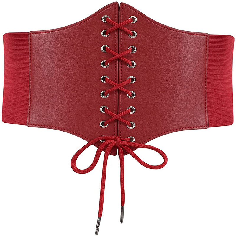 Women Corset belt Cummerbunds Elastic Waist Wide Belts Fashion Casual Luxury Brand Dress Lace Up Loose Tight Chest Waist   AL101
