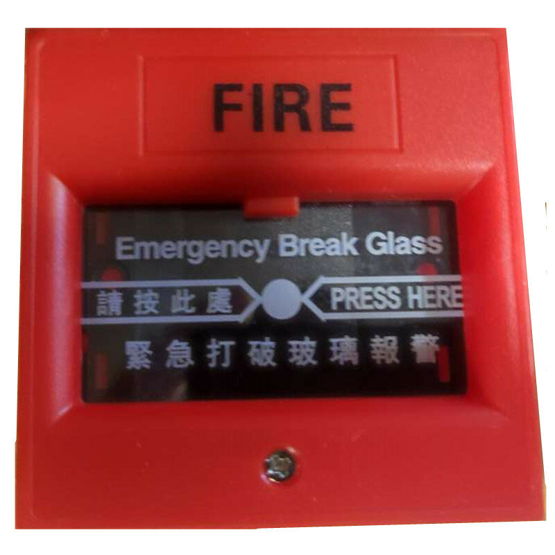 Emergência Glass Break Alarm Botão, alarme de incêndio Swtich, saída Release Switch