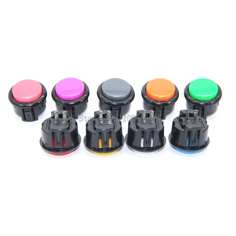 1pcs 30mm Cassette Button Fighting Arcade Button Home Arcade Console Accessories Arcade PC PS3 Game DIY Parts