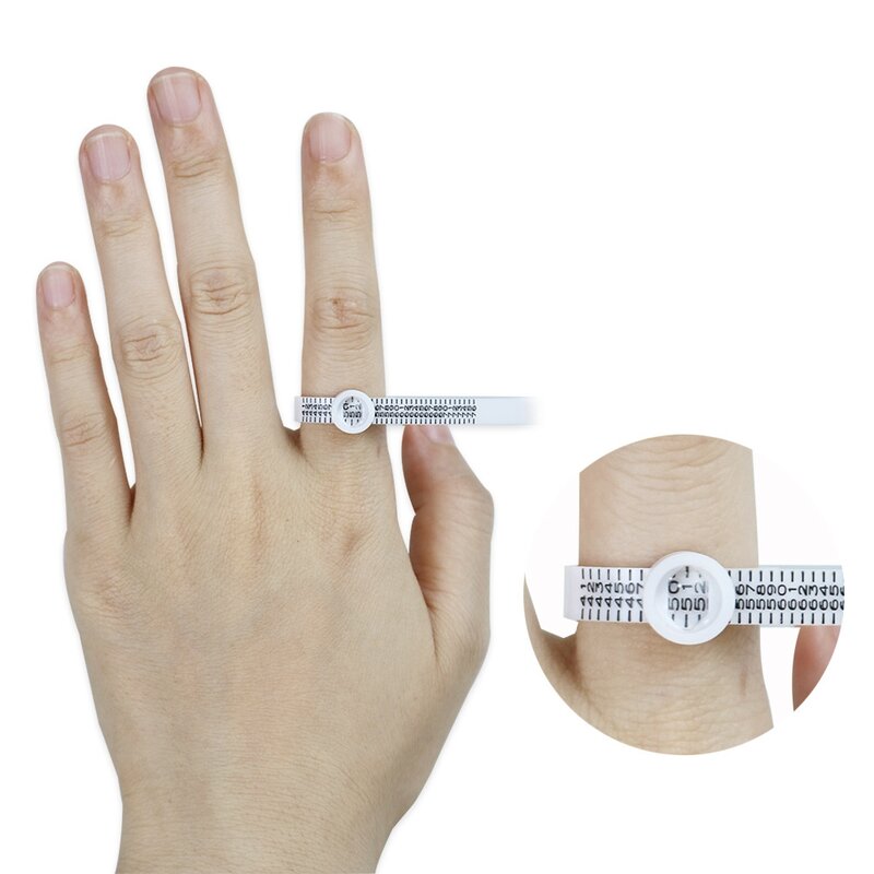 Wb usa ue standardowy miernik pierścienia pasowego Sizer z lupą rozmiar palca cewki przesiewowe narzędzie jubilerskie własne Logo