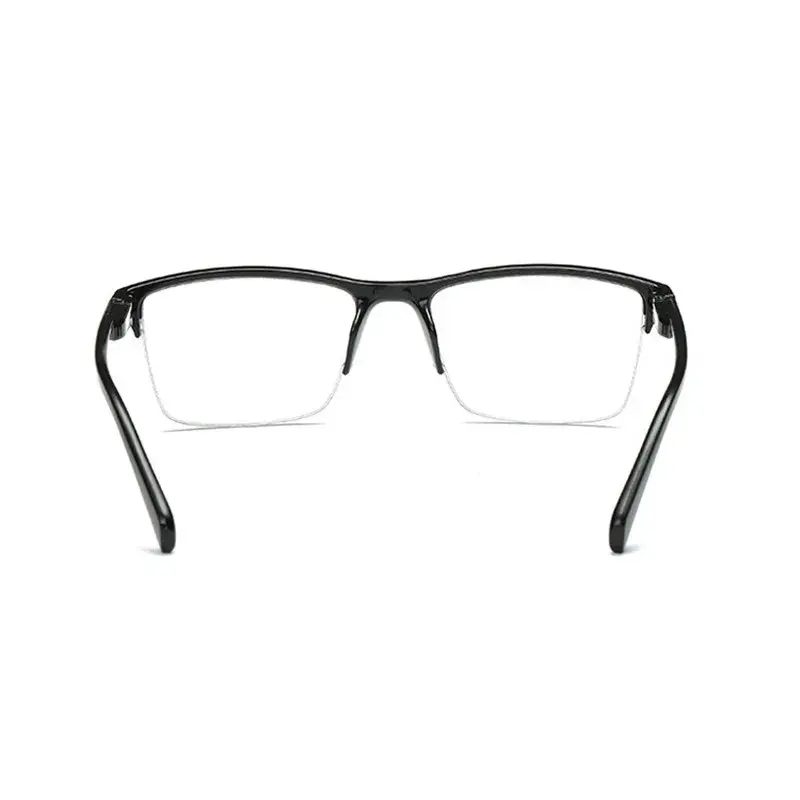 Okulary do czytania w połowie oprawki okulary do prezbiopic męskie okulary dalekosiężne ultralekkie czarne czerwone z wytrzymałością od 75 do 400