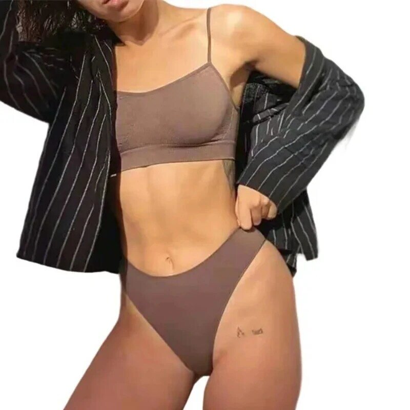 ชุดสตรีชุดชั้นในกางเกงชุดชั้นในเซ็กซี่หญิง Bralette ชุดชั้นในเซ็กซี่ชุดสายฟรี Brassiere ไม่มีรอยต่อชุดชั้นในชุดชั้นในชุดชั้นใน Crop top