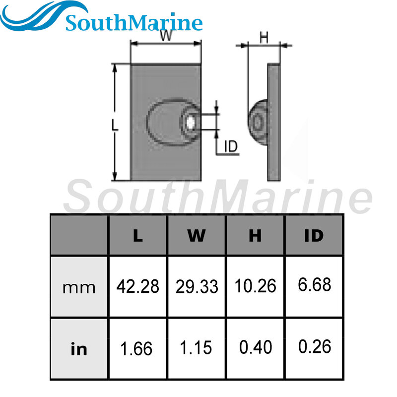 머큐리 마리너 포스 하부 유닛용 선외 모터, 트림 탭 양극, 42121A1, 42121A2, 42121Q02, LLC, 6HP, 8HP, 9.9HP, 10HP, 13.5HP, 15HP
