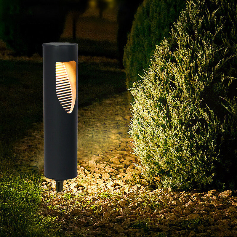 Luz LED Solar de jardín para exteriores, lámpara de césped, moderna y sencilla, luz de bolardo de césped de paisaje, IP65