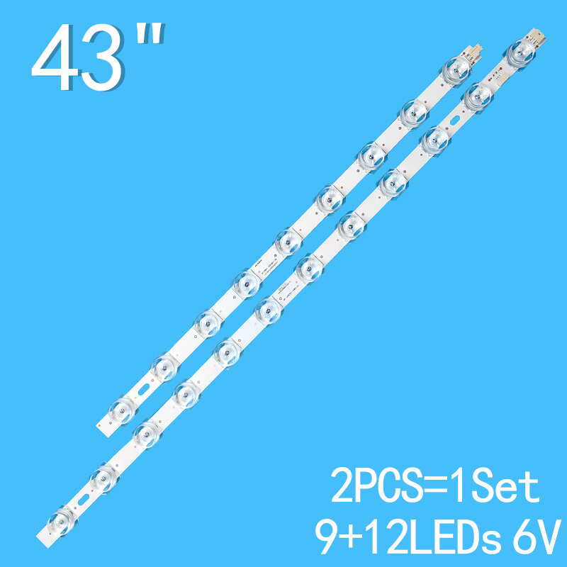 21светодиодный (6V) светодиодный Светодиодная лента для TCL 43F8F 43L8F 43A820 43HR330M21A0 4C-LB4321-HR01J 43S434 43HR330M21A1 43RS520