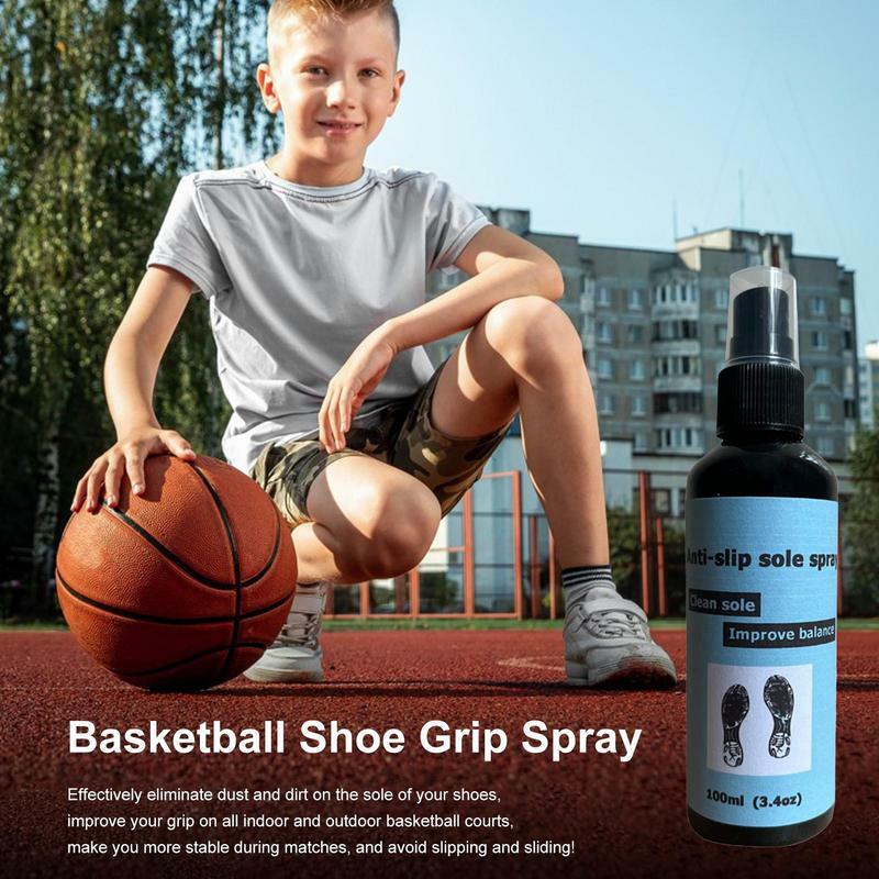Shoe Grip Spray 100ml Shoe Protector Spray Spray For Basketball Shoes Shoe Sole Protector Improves Traction Cleans & Rejuvenates