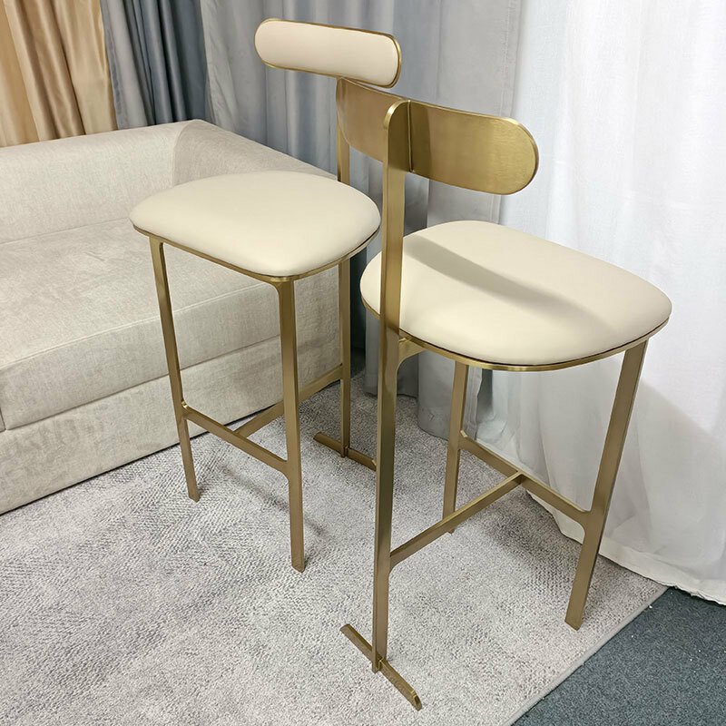 Sztabka ze stali nierdzewnej stołki minimalistyczne nowoczesne wysokie stołki w recepcji