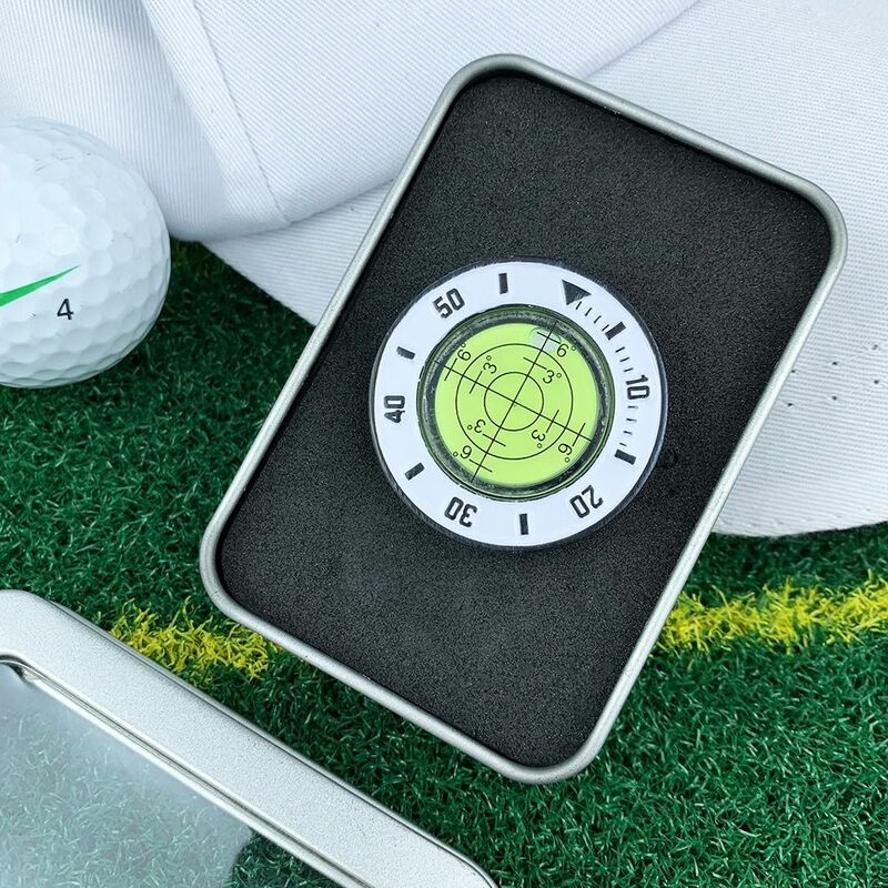Level Reading Level Reading Ball Marker Magnetic Detachable Golf Hat Clip Marker Black High Precision Golf Ball Marker