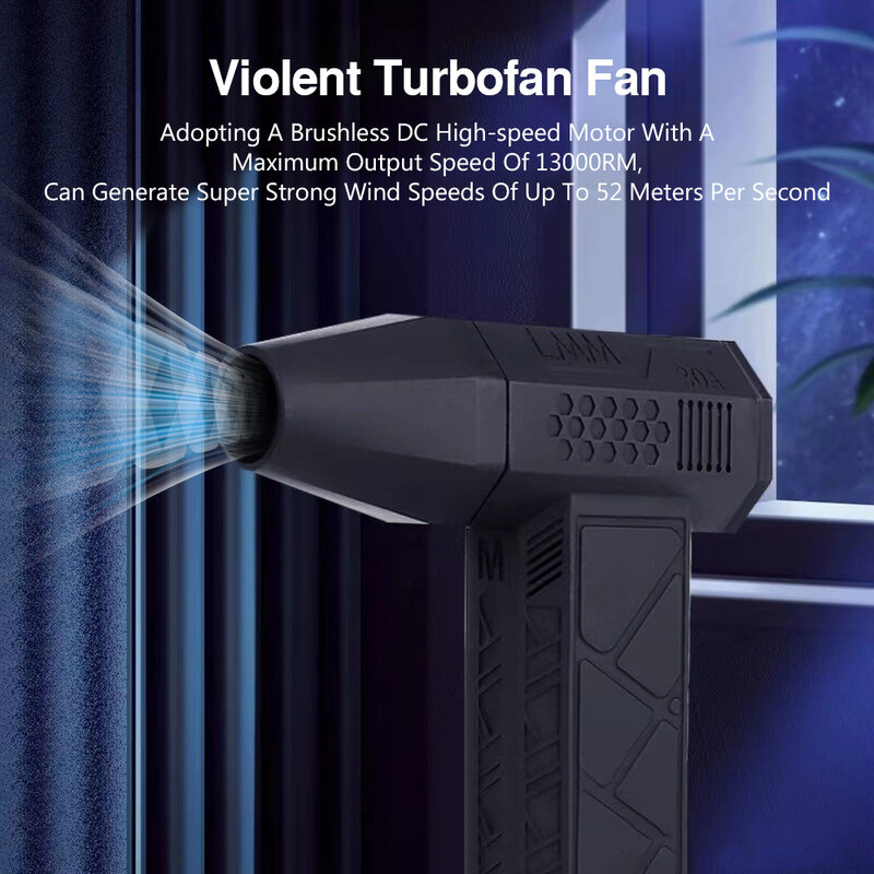 X3 Violent Blower 130,000 RPM Mini Turbo Jet Fan Handheld Brushless Motor  Wind Speed industrial Duct Fan