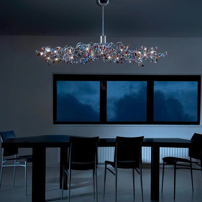 Plafonnier LED en Acier Inoxydable au Design Post-Moderne, Composé d'un Fouet Artistique, Éclairage d'Nik, Luminaire de Luxe, Idéal pour un Restaurant ou un Bar, Nouveau Modèle