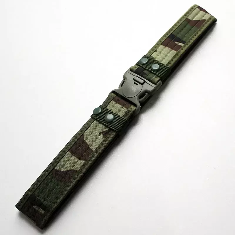 Cinturones de combate de estilo militar para hombre, cinturón táctico de liberación rápida, pretina de lona negra a la moda para caza al aire libre, 6 colores, 130cm de longitud