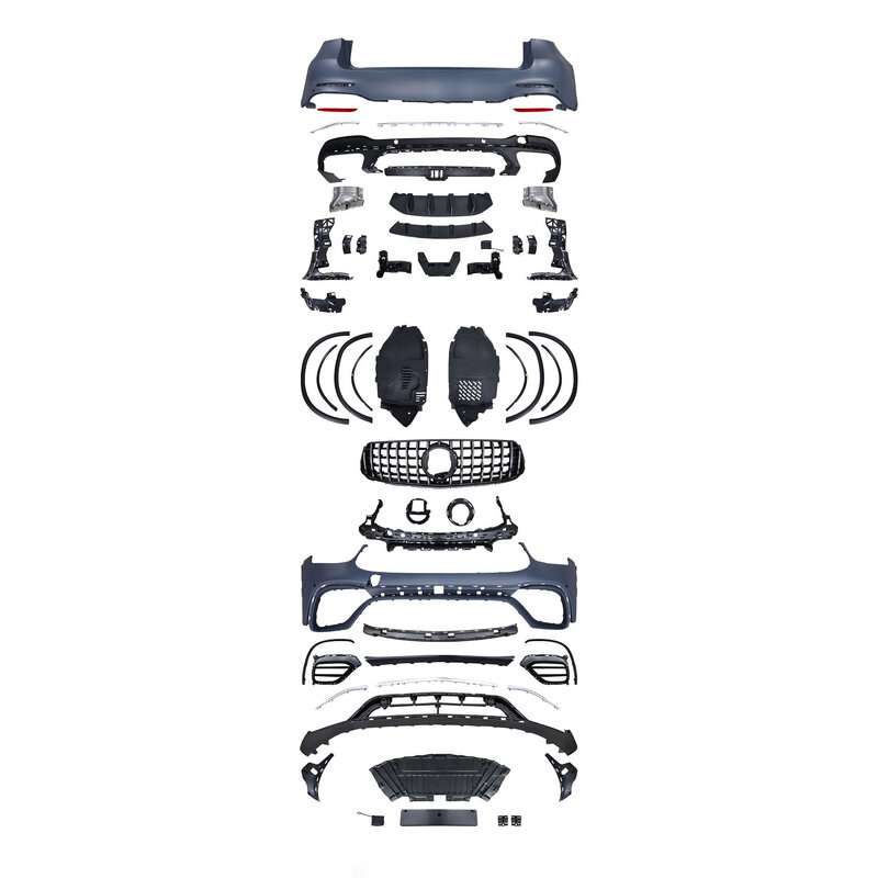 Wysokiej jakości zestaw do nadwozia samochodu dla Mercedes Benz GLC klasa X253 2020-2022 zmiana na GLC63 AMG