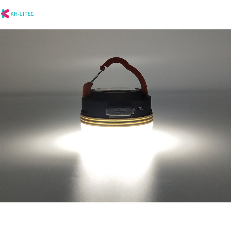KHLITEC-مصباح تخييم LED صغير محمول 3 وات ، إضاءة خارجية ، مصباح معلق ، قابل لإعادة الشحن عبر USB ، مثالي للتخييم أو المشي لمسافات طويلة