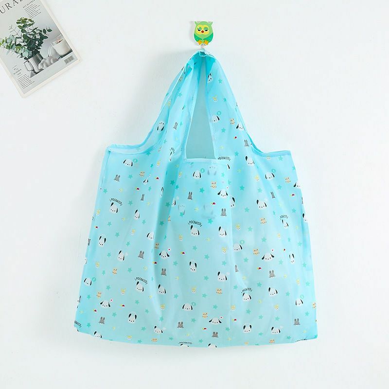 60*50cm new Sanrio Hello Kitty Kuromi portable folding tote bag waterproof large reusable environmentally friendly shopping bag
